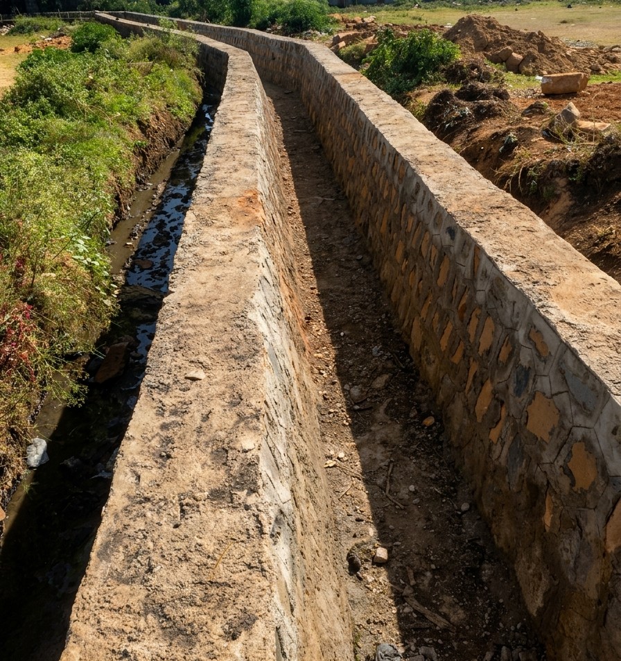 Jimma City Drainage Works with Crossing Pipes, Culverts & Pedestrian Ditch Cover