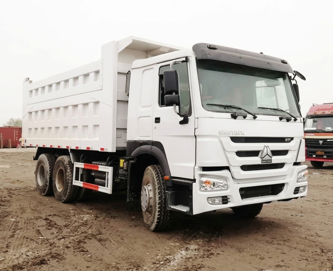 Dump trucks for hauling construction materials and earthworks.