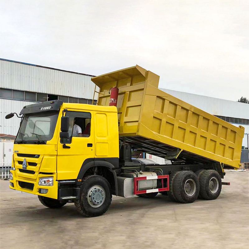 Dump trucks for hauling construction materials and earthworks.