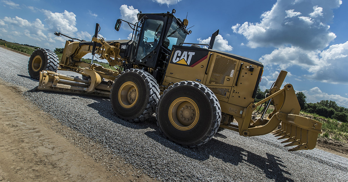Motor graders for road formation, leveling, and maintenance works.