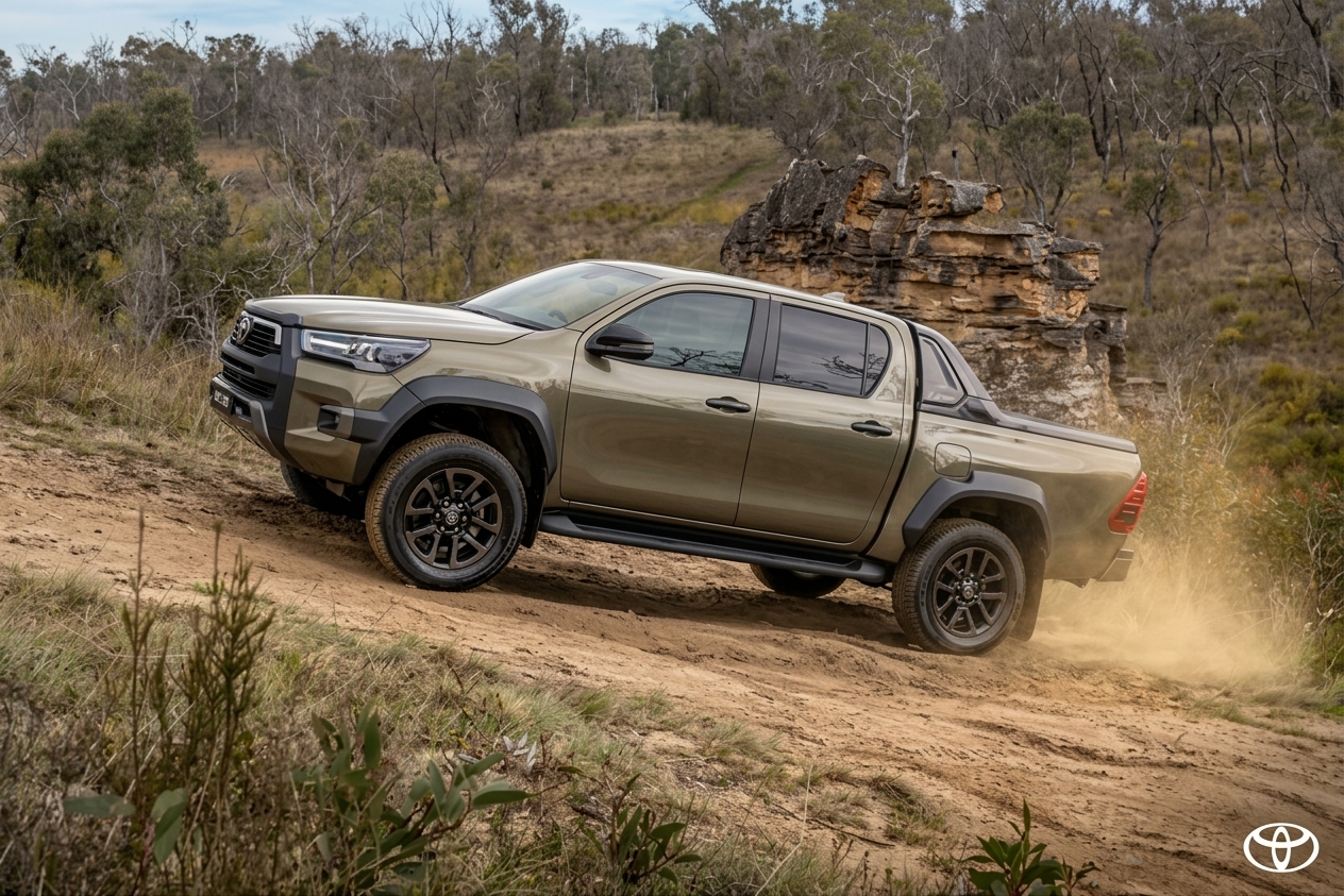Pickup vehicles for site supervision and project logistics.