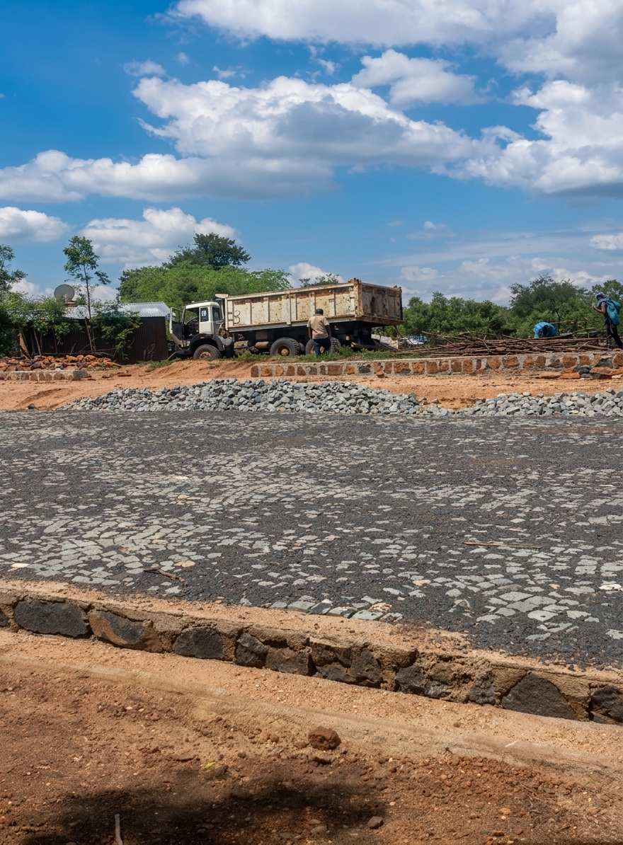 Gambella City Cobblestone Covered Internal Road Construction Project