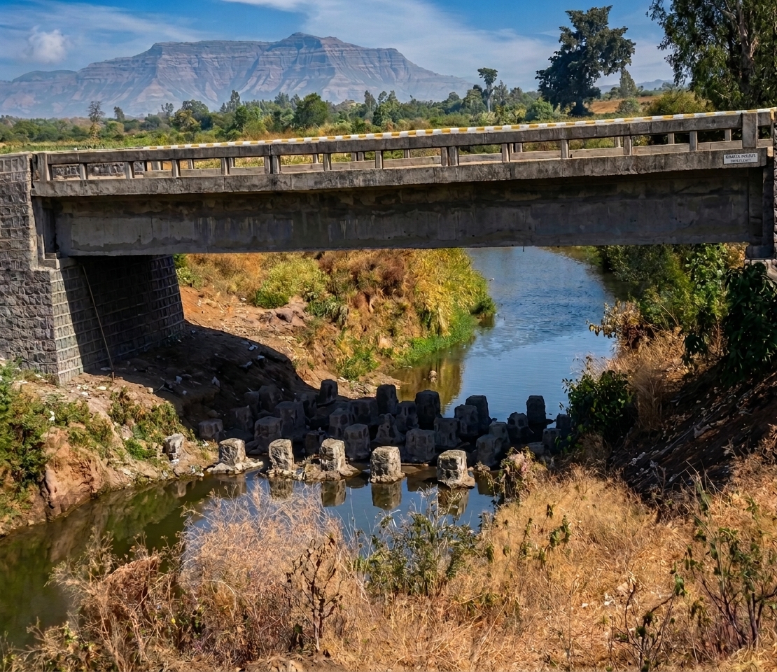 Meki River Bridge - 30 m Clear Span Box Girder Bridge Construction Project