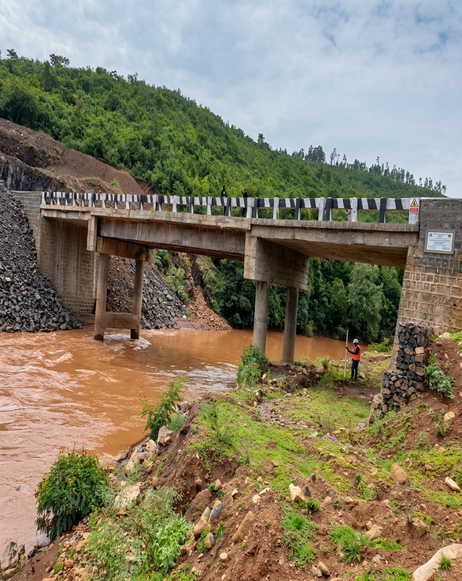 Wabe-2 River Bridge – 48 m Clear Span T- Girder Bridge Construction Project