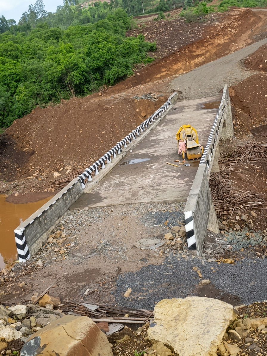 Wabe-2 River Bridge – 48 m Clear Span T- Girder Bridge Construction Project