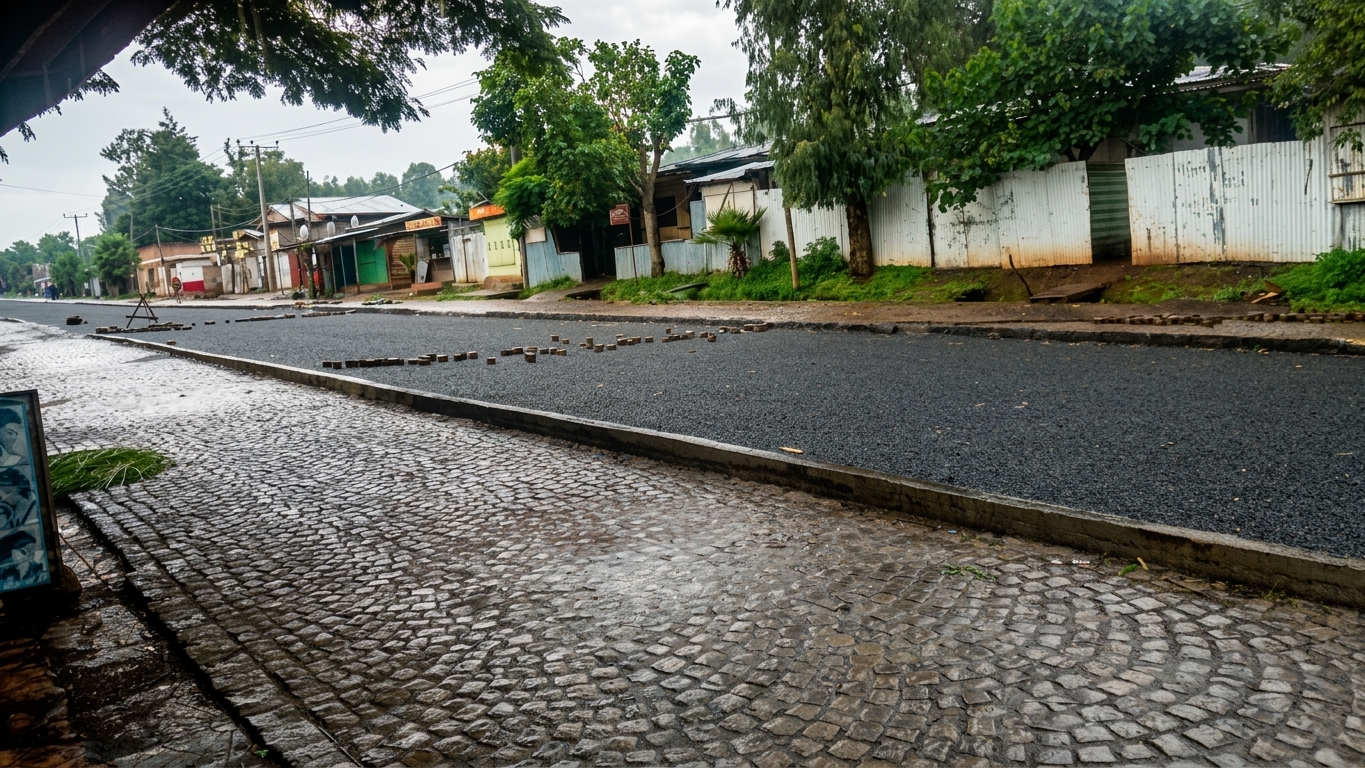 Woliso City - DBST Asphalt Road 1.3 km Construction Project