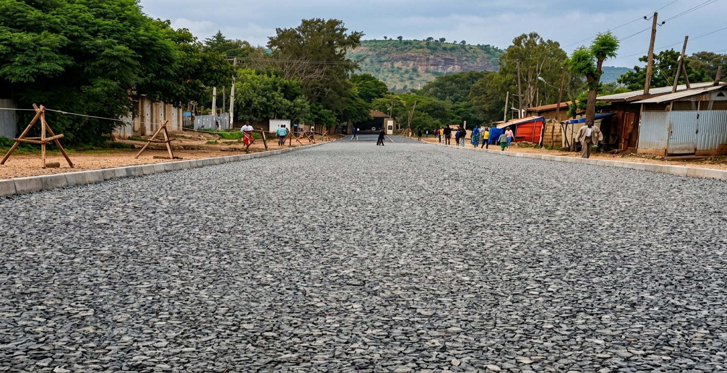 Woliso City - DBST Asphalt Road 1.3 km Construction Project